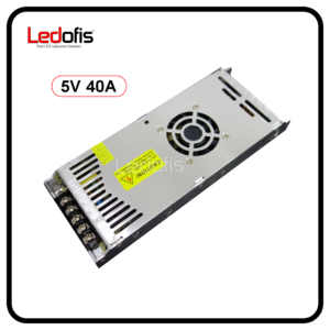 AC-DC 5V 40A 200W Güç Kaynağı (Adaptör) Slim Kasa